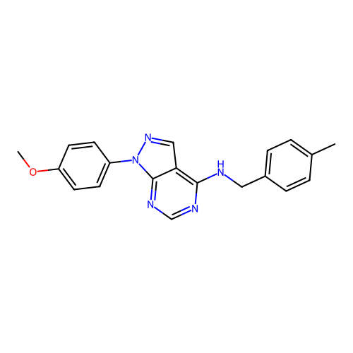 1-(4-methoxyphenyl)-N-(4-methylbenzyl)-1H-pyrazolo[3,4-d]pyrimidin-4-amine structure