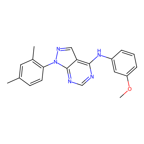 1-(2,4-dimethylphenyl)-N-(3-methoxyphenyl)-1H-pyrazolo[3,4-d]pyrimidin-4-amine structure