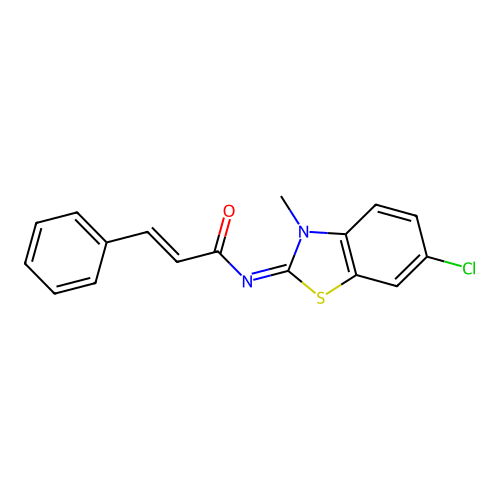 (Z)-N-(6-chloro-3-methylbenzo[d]thiazol-2(3H)-ylidene)cinnamamide structure