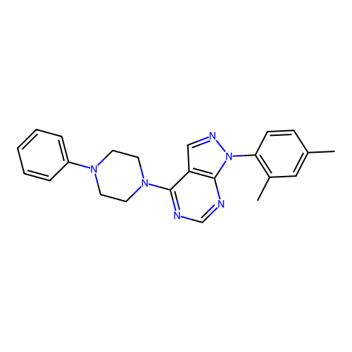 1-(2,4-Dimethylphenyl)-4-(4-phenylpiperazin-1-yl)pyrazolo[3,4-d]pyrimidine structure