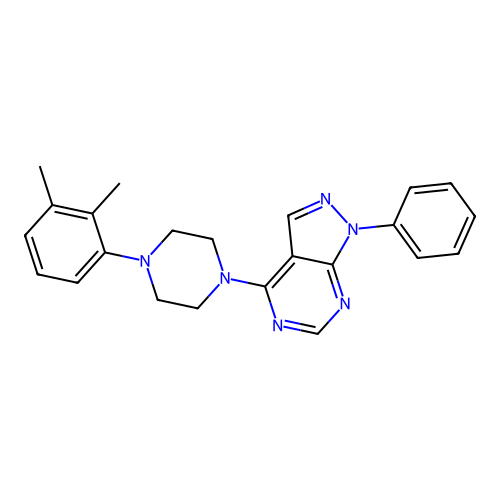 4-(4-(2,3-dimethylphenyl)piperazin-1-yl)-1-phenyl-1H-pyrazolo[3,4-d]pyrimidine structure