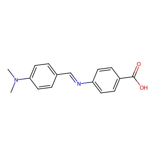 4-{[4-(Dimethylamino)benzylidene]amino}benzoic acid structure