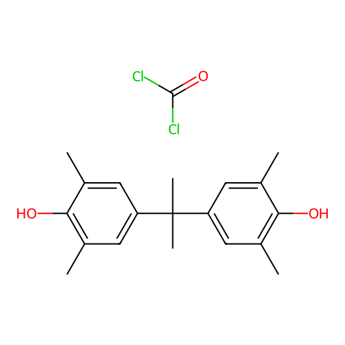 Carbonyl dichloride--4,4'-(propane-2,2-diyl)bis(2,6-dimethylphenol) (1/1) structure