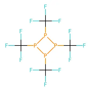Cyclobutaphosphane, tetrakis(trifluoromethyl)- structure