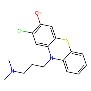 2-Chloro-10-(3-(dimethylamino)propyl)-10H-phenothiazin-3-ol structure
