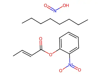 2,6-Dinitro-4-octylphenyl but-2-enoate structure