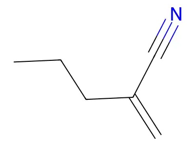 2-Methylidenepentanenitrile structure