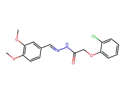 2-(2-chlorophenoxy)-N-[(3,4-dimethoxyphenyl)methylideneamino]acetamide structure
