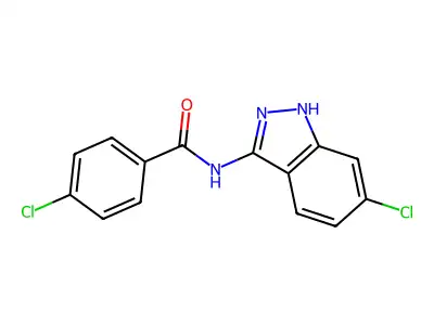 4-chloro-N-(6-chloro-1H-indazol-3-yl)benzamide structure