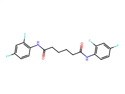 N,N'-bis(2,4-difluorophenyl)hexanediamide structure