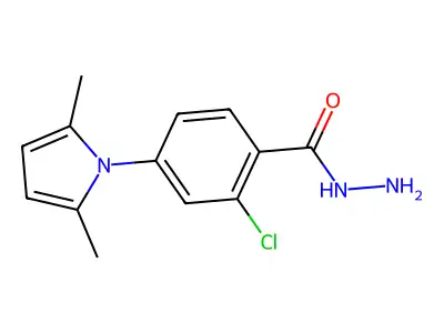 2-Chloro-4-(2,5-dimethylpyrrol-1-yl)benzohydrazide structure