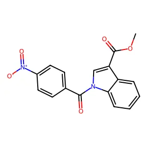 Methyl 1-(4-nitrobenzoyl)-1H-indole-3-carboxylate structure