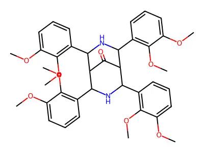 2,4,6,8-Tetrakis(2,3-dimethoxyphenyl)-3,7-diazabicyclo[3.3.1]nonan-9-one structure