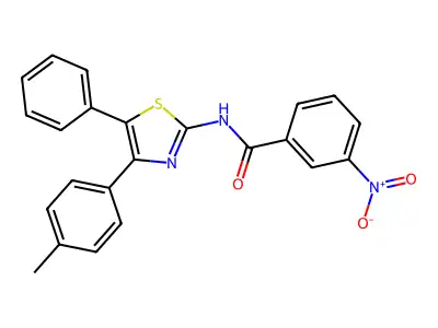 N-[4-(4-methylphenyl)-5-phenyl-1,3-thiazol-2-yl]-3-nitrobenzamide structure