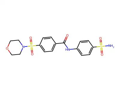 4-(morpholinosulfonyl)-N-(4-sulfamoylphenyl)benzamide structure