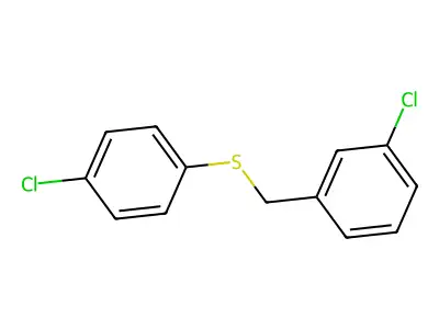 1-Chloro-3-[(4-chlorophenyl)sulfanylmethyl]benzene structure