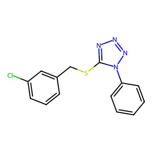 5-[(3-chlorobenzyl)sulfanyl]-1-phenyl-1H-tetrazole structure