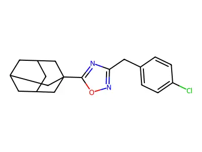 5-(1-Adamantyl)-3-[(4-chlorophenyl)methyl]-1,2,4-oxadiazole structure