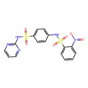 2-nitro-N-[4-(pyrimidin-2-ylsulfamoyl)phenyl]benzenesulfonamide structure