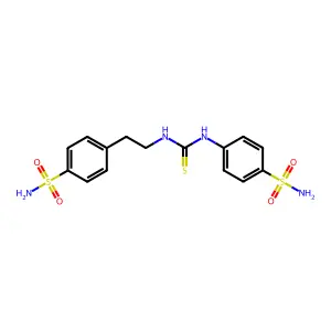 1-(4-Sulfamoylphenyl)-3-[2-(4-sulfamoylphenyl)ethyl]thiourea structure