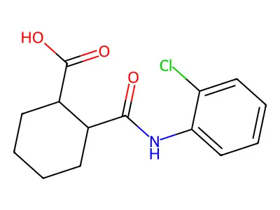 2-((2-Chlorophenyl)carbamoyl)cyclohexanecarboxylic acid structure