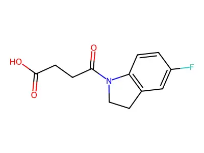4-(5-Fluoroindolin-1-yl)-4-oxobutanoic acid structure