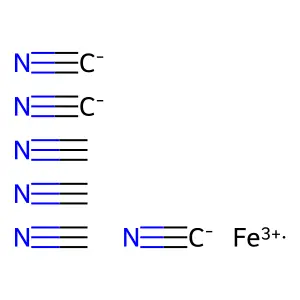 Iron(3+) cyanide--hydrocyanic acid (1/3/3) structure