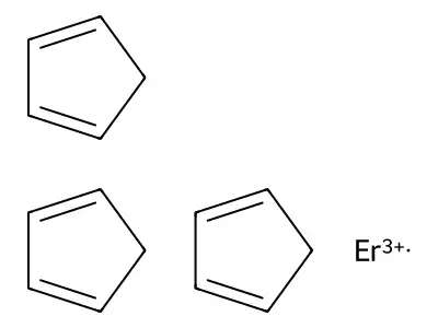Tris(cyclopentadienyl)erbium structure