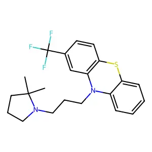 10-[3-(2,2-Dimethyl-1-pyrrolidinyl)propyl]-2-(trifluoromethyl)-10H-phenothiazine structure