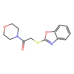 2-(1,3-Benzoxazol-2-ylsulfanyl)-1-(morpholin-4-yl)ethan-1-one structure