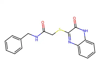 2-(3-hydroxyquinoxalin-2-ylthio)-N-benzylacetamide structure