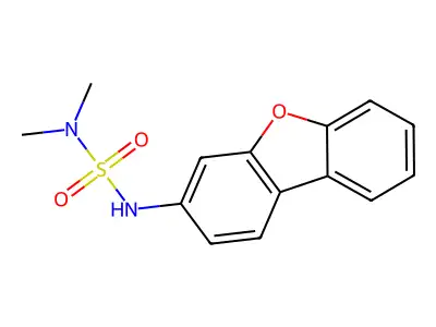 3-(Dimethylsulfamoylamino)dibenzofuran structure