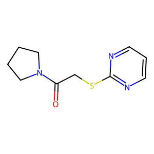 2-(Pyrimidin-2-ylthio)-1-(pyrrolidin-1-yl)ethanone structure