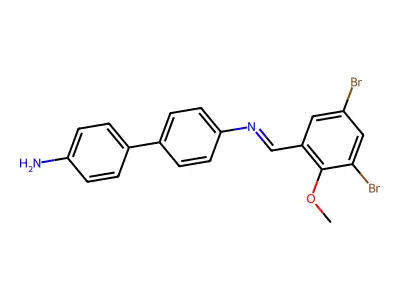4'-{[(3,5-Dibromo-2-methoxyphenyl)methylidene]amino}[1,1'-biphenyl]-4-amine structure