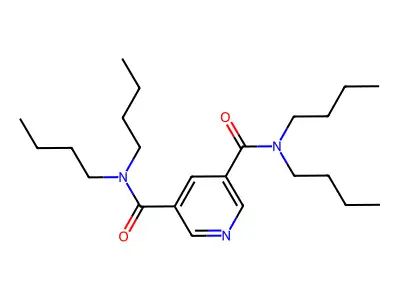 3-N,3-N,5-N,5-N-tetrabutylpyridine-3,5-dicarboxamide structure