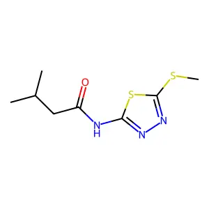 3-methyl-N-(5-(methylthio)-1,3,4-thiadiazol-2-yl)butanamide structure