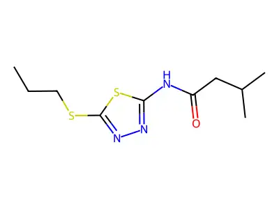 3-methyl-N-(5-(propylthio)-1,3,4-thiadiazol-2-yl)butanamide structure