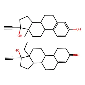 Ethinyl estradiol; norgestrel structure