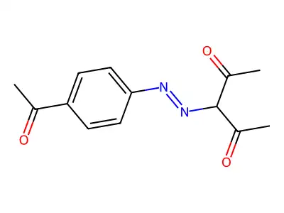 3-((p-Acetylphenyl)azo)-2,4-pentanedione structure