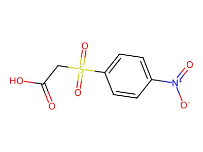 [(4-Nitrophenyl)sulfonyl]acetic acid structure