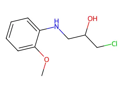 1-Chloro-3-[(2-methoxyphenyl)amino]propan-2-ol structure