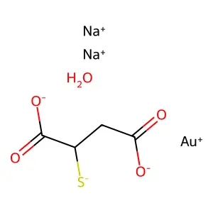 Sodium aurothiomalate hydrate structure