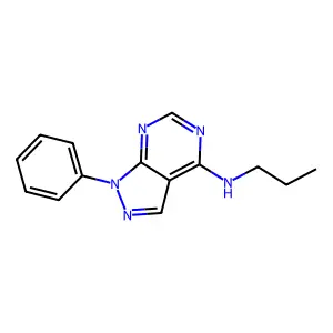 1-phenyl-N-propylpyrazolo[3,4-d]pyrimidin-4-amine structure