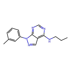 1-(3-methylphenyl)-N-propyl-1H-pyrazolo[3,4-d]pyrimidin-4-amine structure