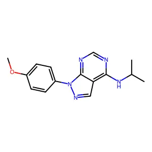 1-(4-methoxyphenyl)-N-propan-2-ylpyrazolo[3,4-d]pyrimidin-4-amine structure