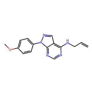 1-(4-methoxyphenyl)-N-prop-2-enylpyrazolo[3,4-d]pyrimidin-4-amine structure