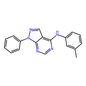 N-(3-methylphenyl)-1-phenylpyrazolo[3,4-d]pyrimidin-4-amine structure