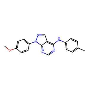 1-(4-methoxyphenyl)-N-(4-methylphenyl)-1H-pyrazolo[3,4-d]pyrimidin-4-amine structure