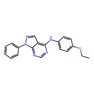 N-(4-ethoxyphenyl)-1-phenyl-1H-pyrazolo[3,4-d]pyrimidin-4-amine structure