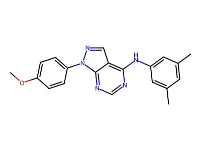 N-(3,5-dimethylphenyl)-1-(4-methoxyphenyl)-1H-pyrazolo[3,4-d]pyrimidin-4-amine structure